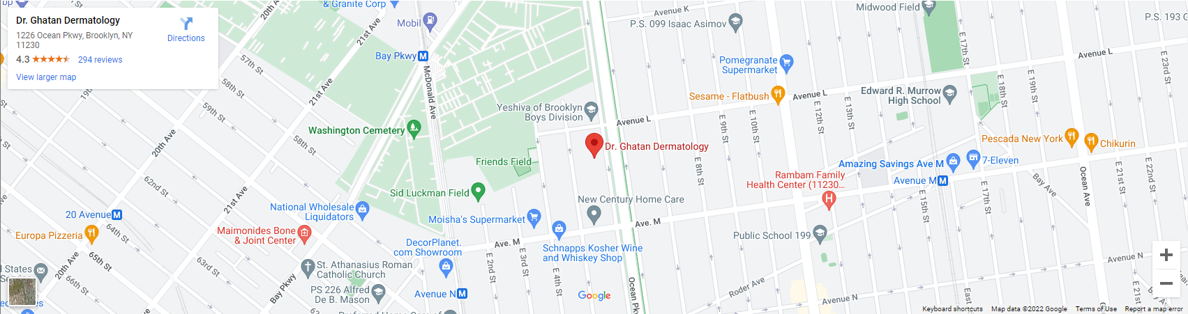 dr ghatan brooklyn cosmetic surgeon map